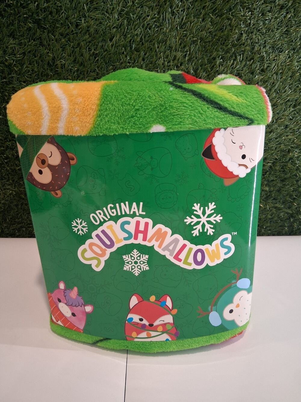 Squishmallows Christmas Blanket 62x90 Holiday Fleece Twin New Franco AB555G